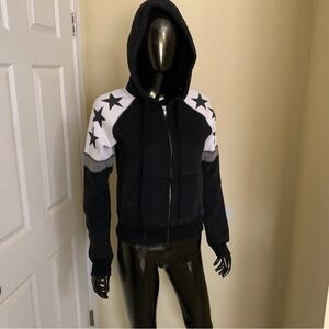 Dolls Kill Current Mood Starry Zip Up Hoodie, Size Small, NWT